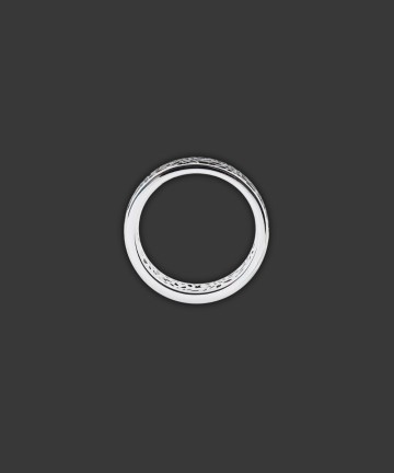 Edelweiss Filigraner Schwarzer Rhodium Ring R8007