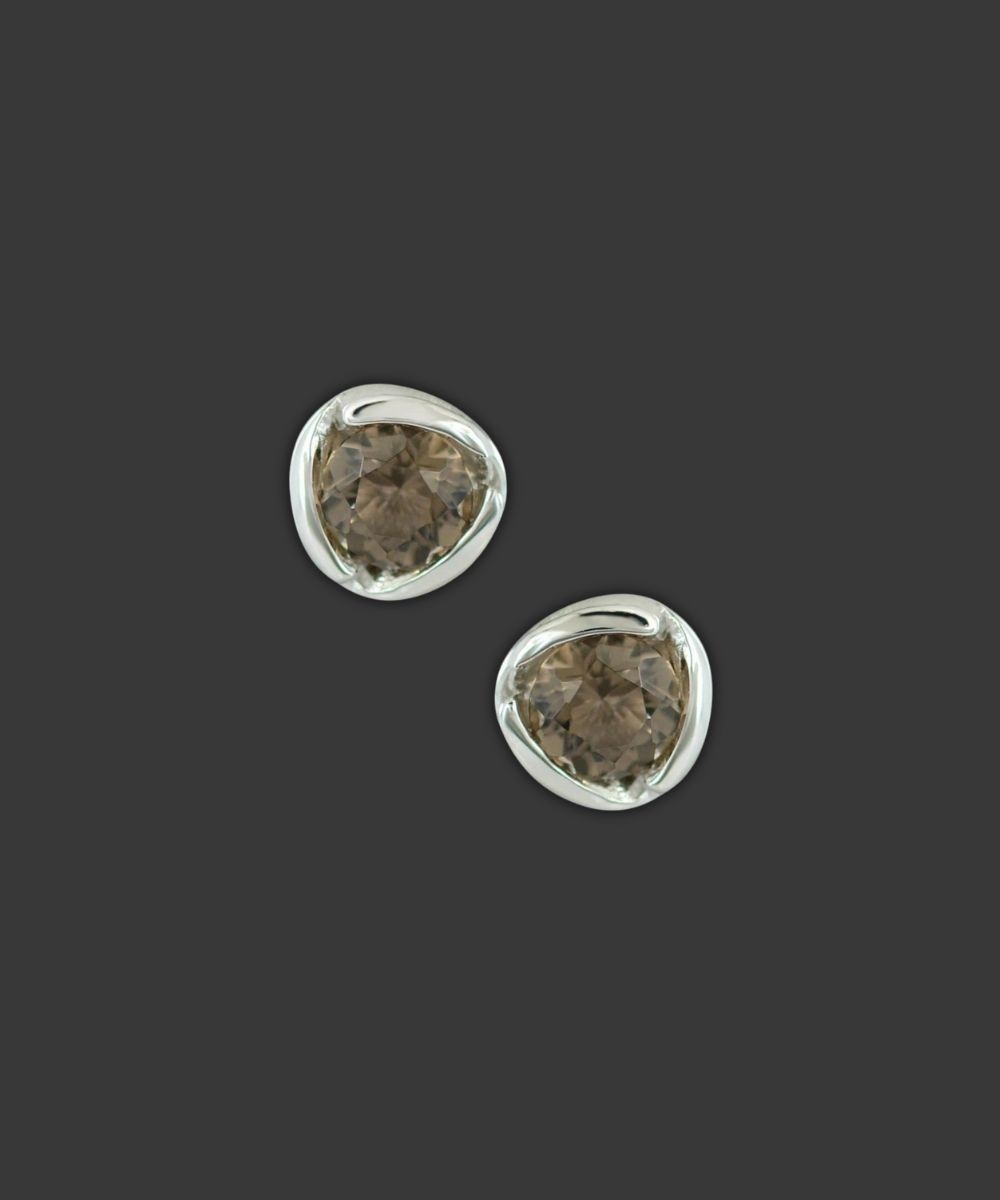 Ohrstecker Rauchquarz-Rose SR-378