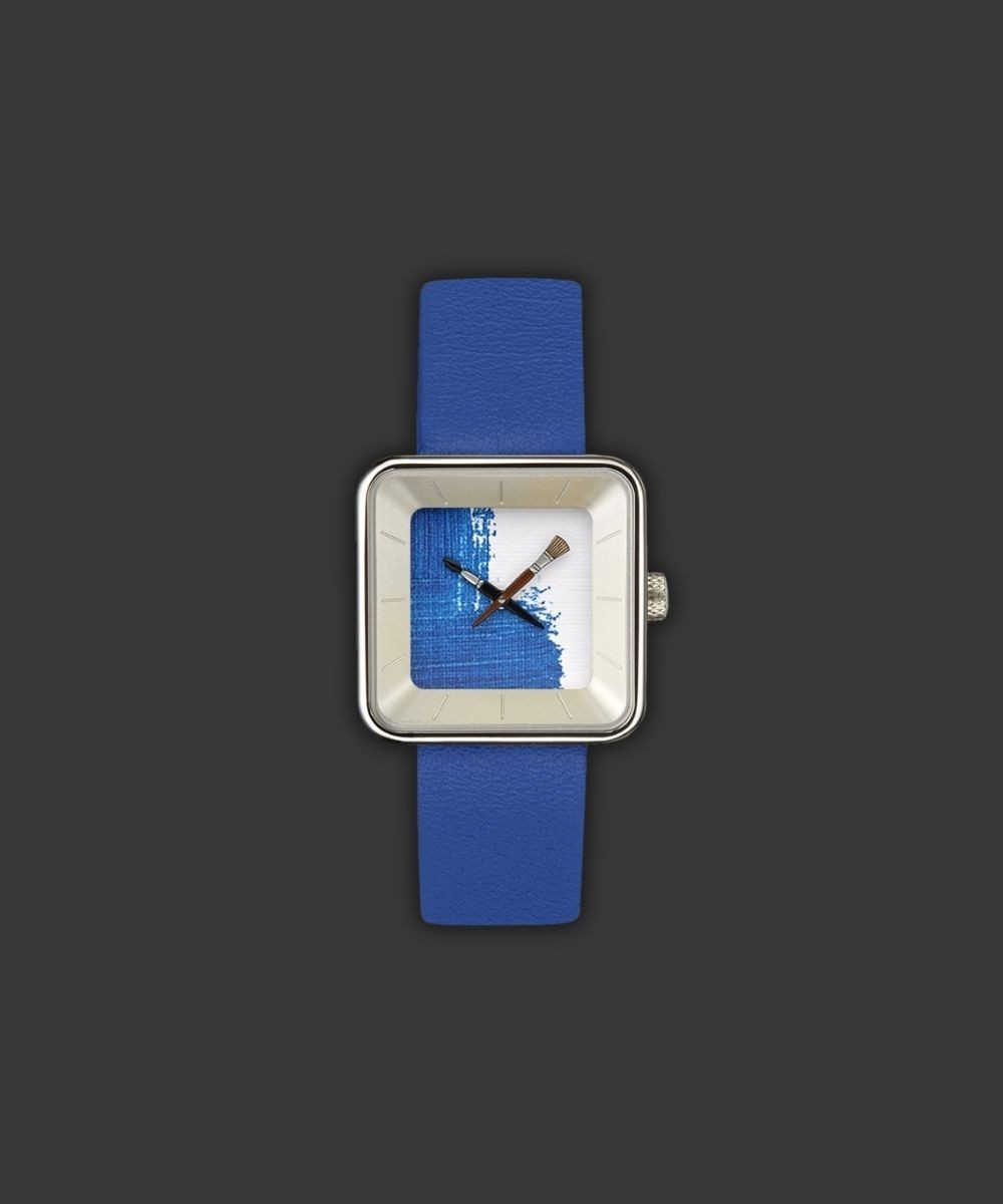 Maler Quadrat blau 29